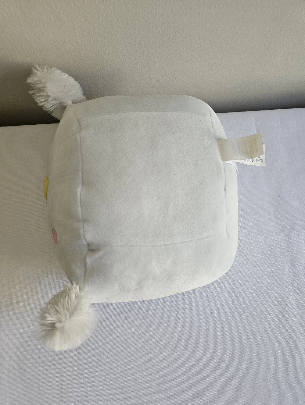 Squishmallows Light Gray Cat Plush Pillow with Pom Pom Ears